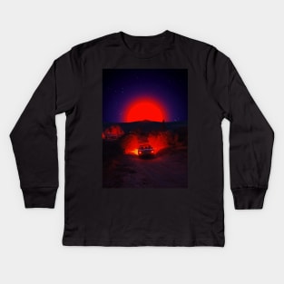 Chasing the red sun Kids Long Sleeve T-Shirt